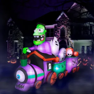 10 ft Long Runaway Graveyard Train Halloween Inflatable