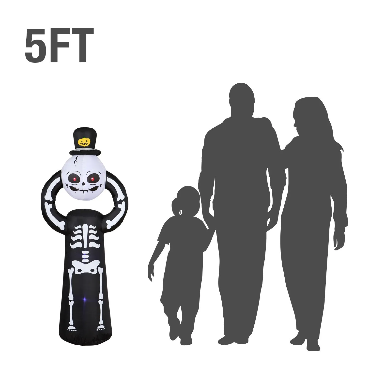 5 ft Spooky Headless Skeleton Halloween Inflatable