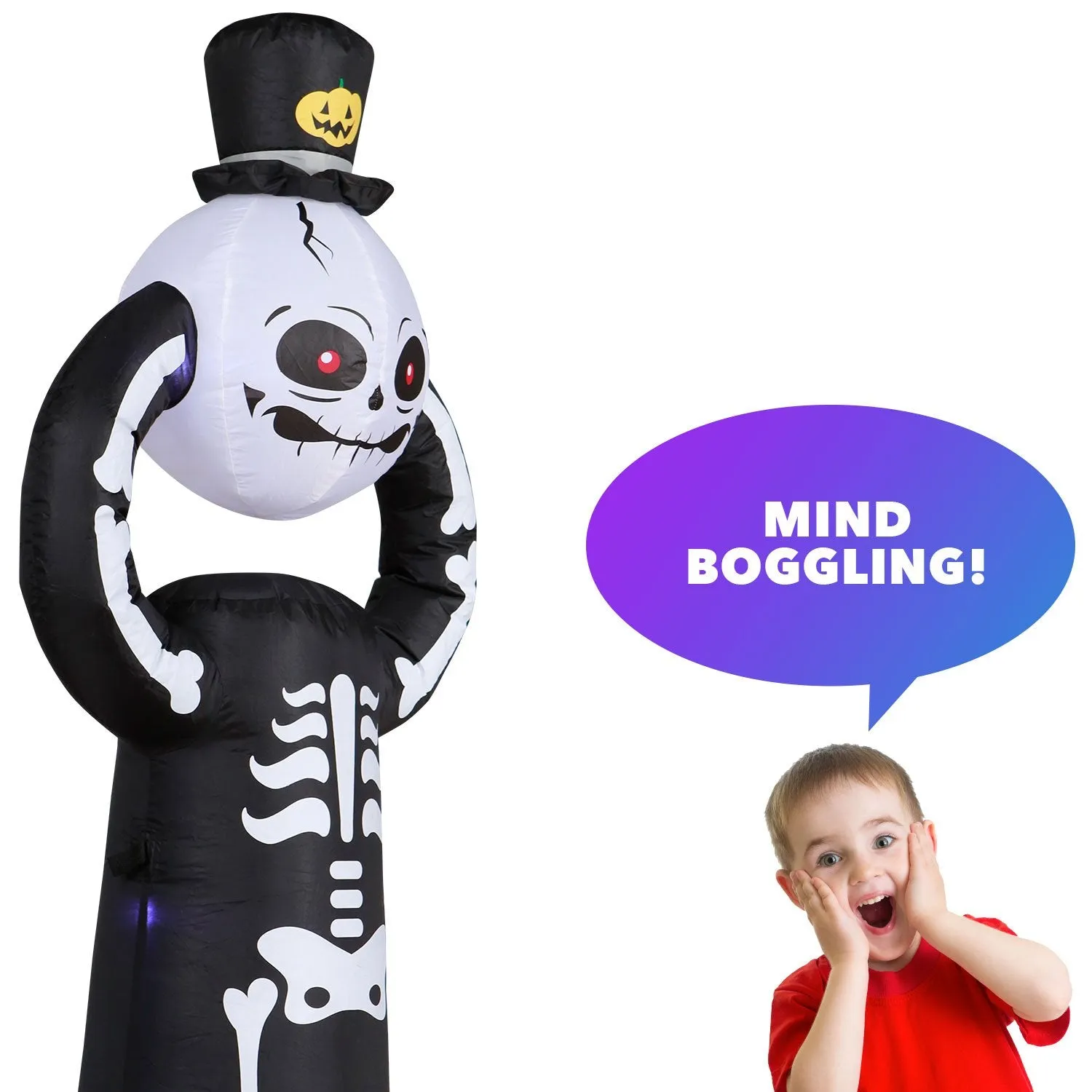 5 ft Spooky Headless Skeleton Halloween Inflatable