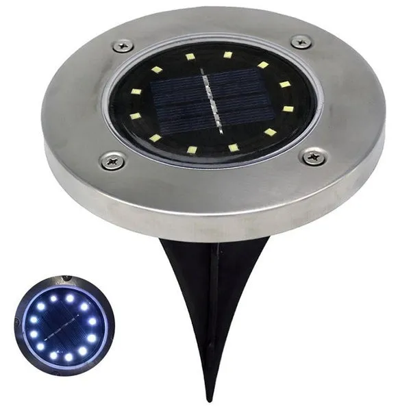 5/8/12LED Solar Power Buried Light Under Ground Lamp Outdoor Path Way Garden Lawn Yard Outdoor Lighting