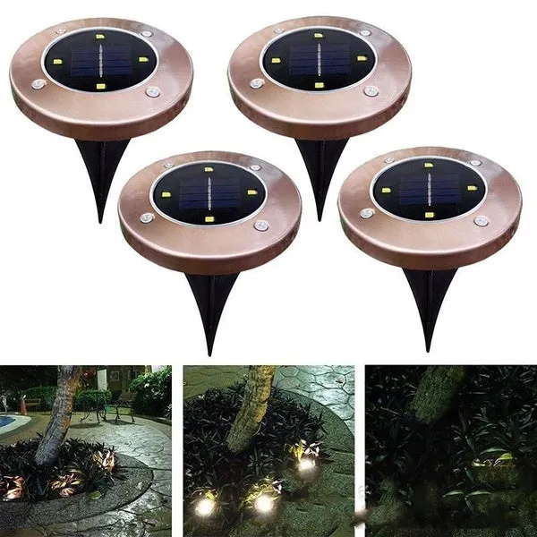 5/8/12LED Solar Power Buried Light Under Ground Lamp Outdoor Path Way Garden Lawn Yard Outdoor Lighting