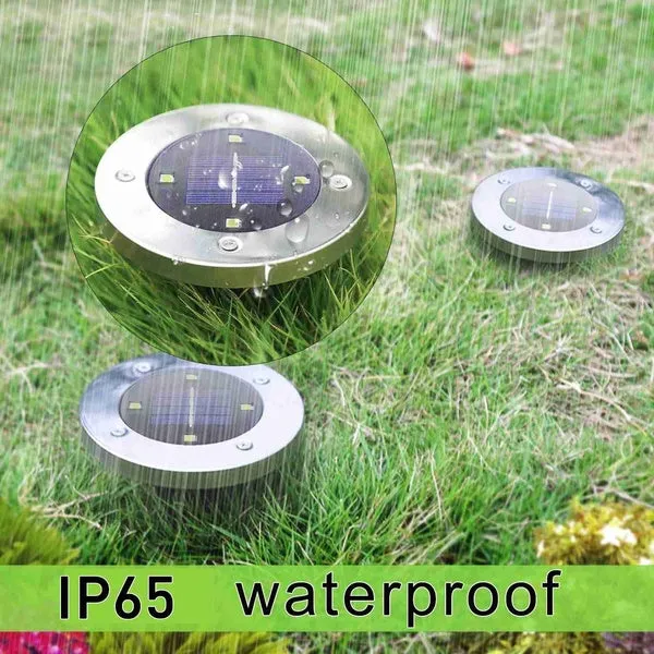 5/8/12LED Solar Power Buried Light Under Ground Lamp Outdoor Path Way Garden Lawn Yard Outdoor Lighting