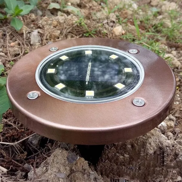 5/8/12LED Solar Power Buried Light Under Ground Lamp Outdoor Path Way Garden Lawn Yard Outdoor Lighting