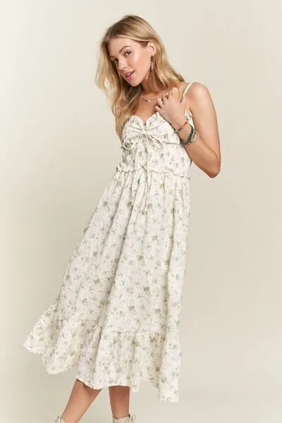 ADORA Floral Sweetheart Neck Cami Dress