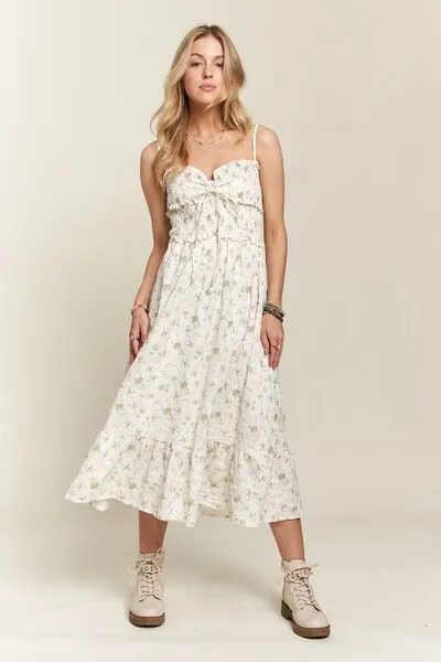 ADORA Floral Sweetheart Neck Cami Dress