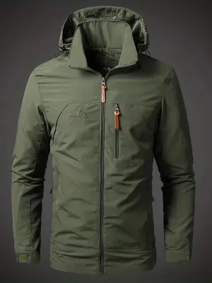 AeroShield™ | Men's Waterproof Windproof Outdoor Jacket | Lightweight, Breathable Fabric & Adjustable Hood