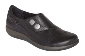 Aetrex Karina Monk Strap Black Dress Shoe