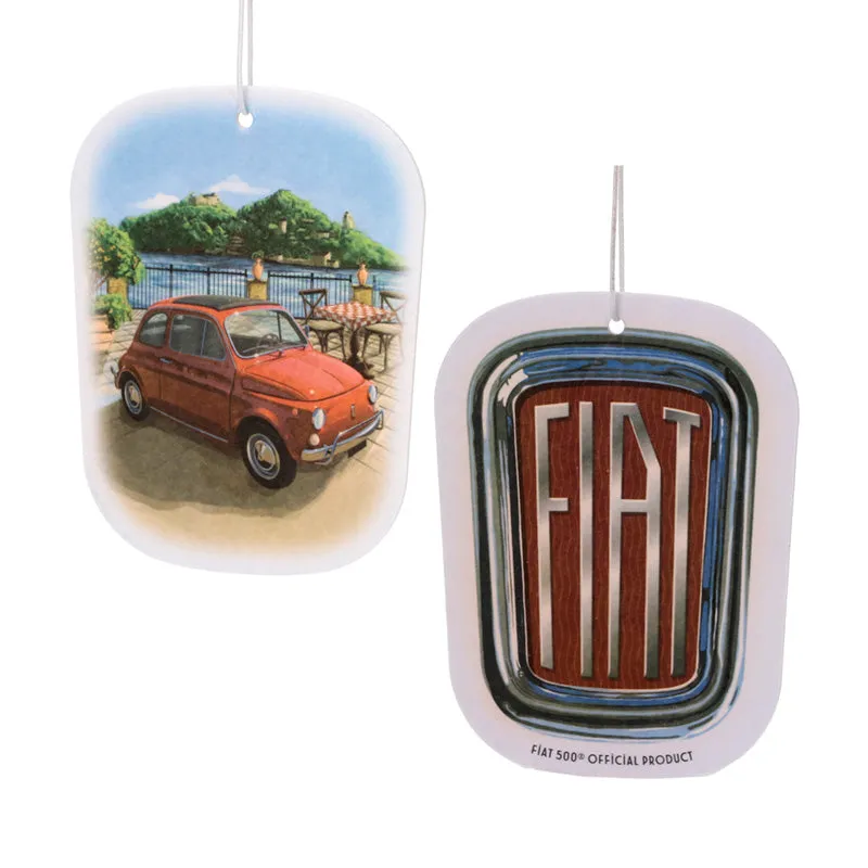 Air Freshener - Lemon Scented Fiat 500 Mountain Scene