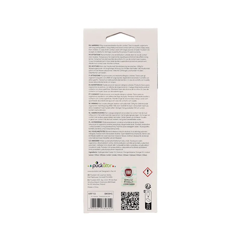 Air Freshener - Lemon Scented Fiat 500 Mountain Scene