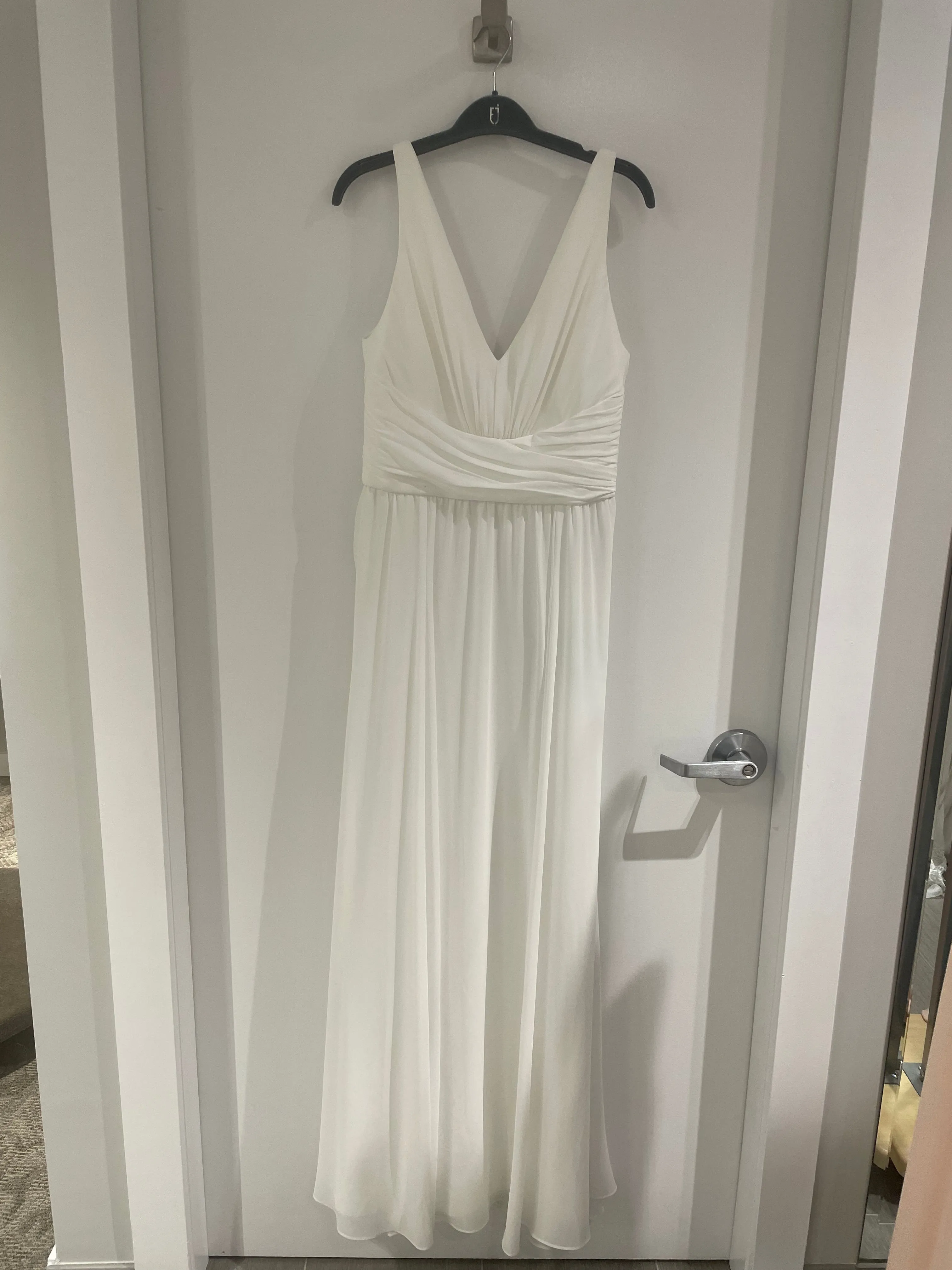 Amsale Bridesmaid "Justine" in White Size 10