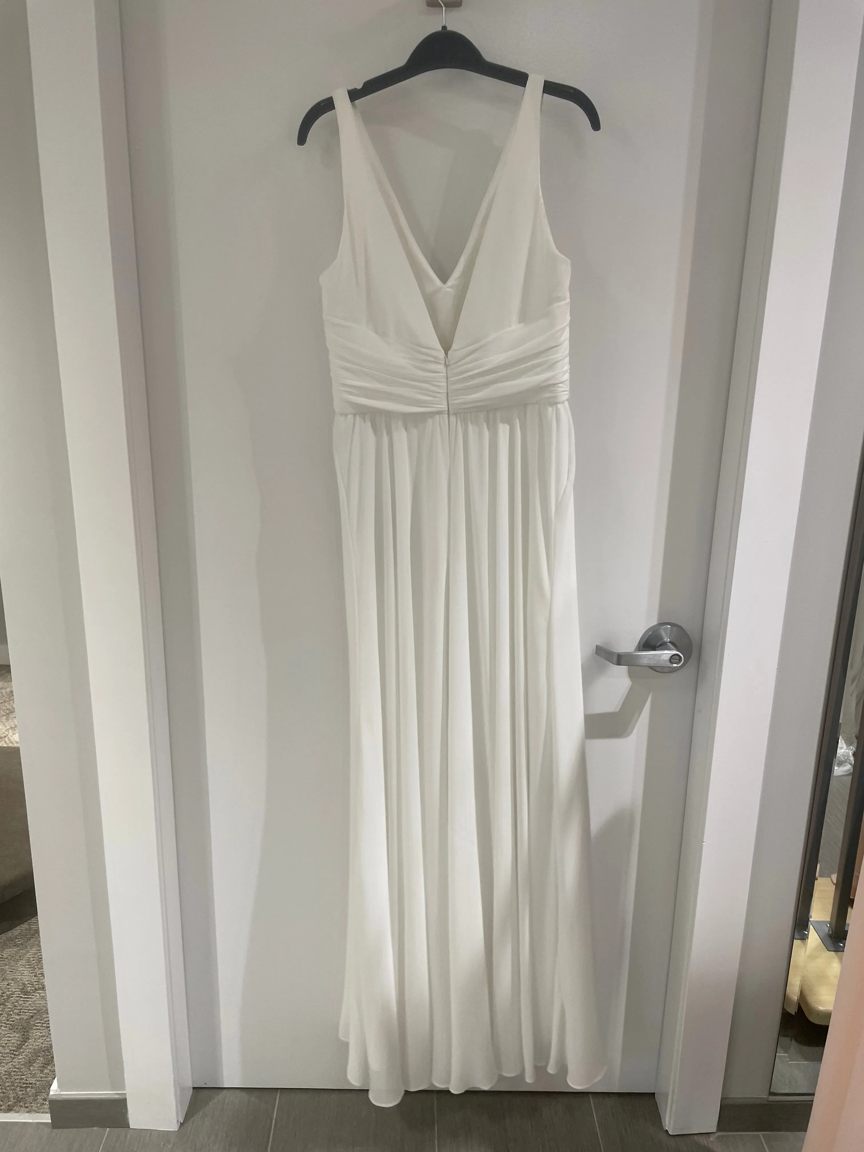 Amsale Bridesmaid "Justine" in White Size 10