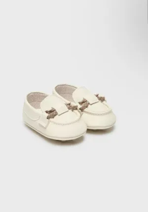 Baby Boys Off White Moccasins