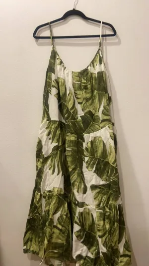 Banana leaf Spaghetti Strap Dress