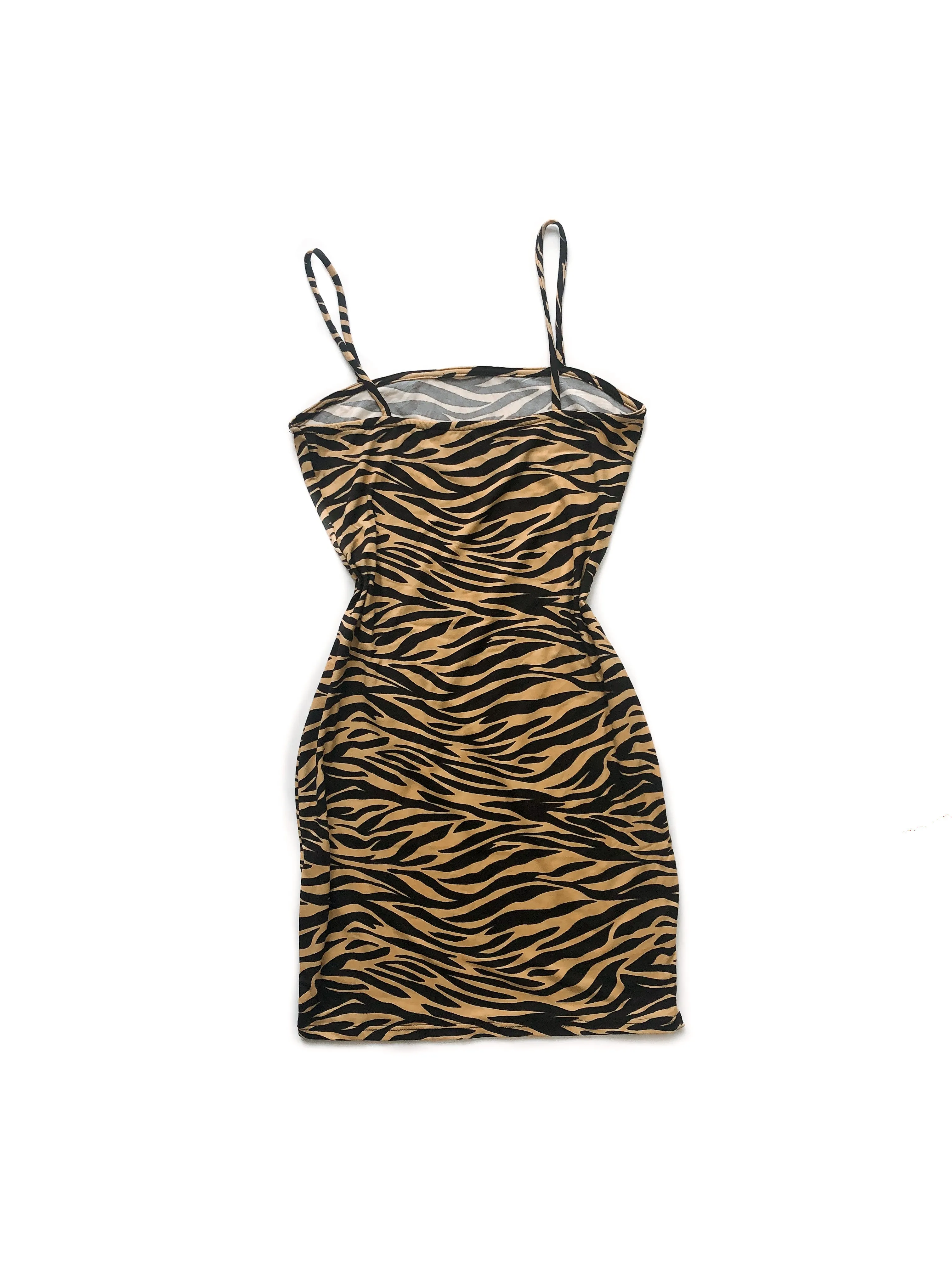 Bianca Printed Mini Dress - Zebra