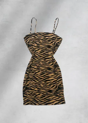 Bianca Printed Mini Dress - Zebra