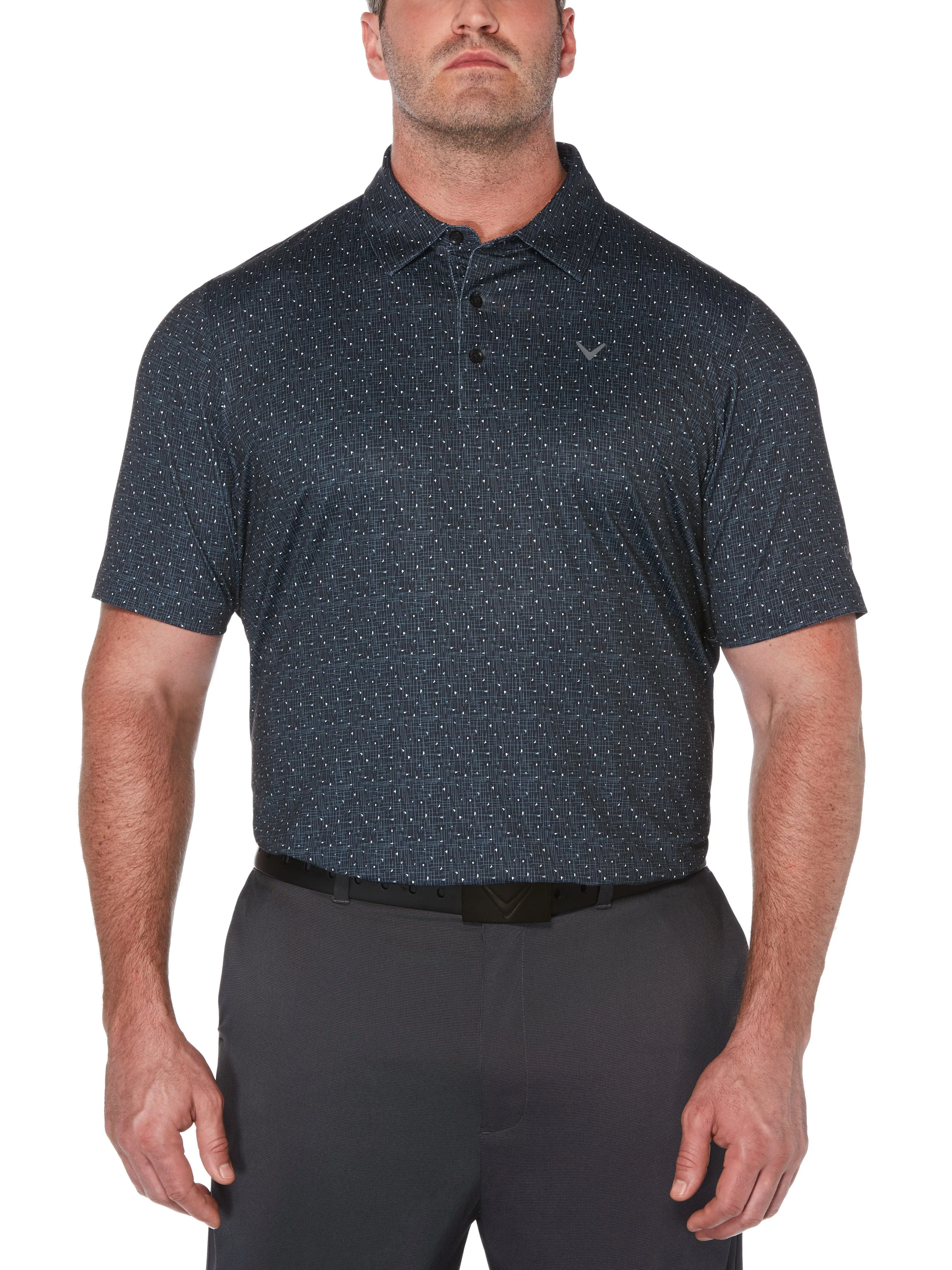 Big & Tall Mini Texture Print Polo