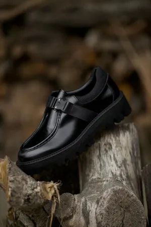 Black Calf Single Monk