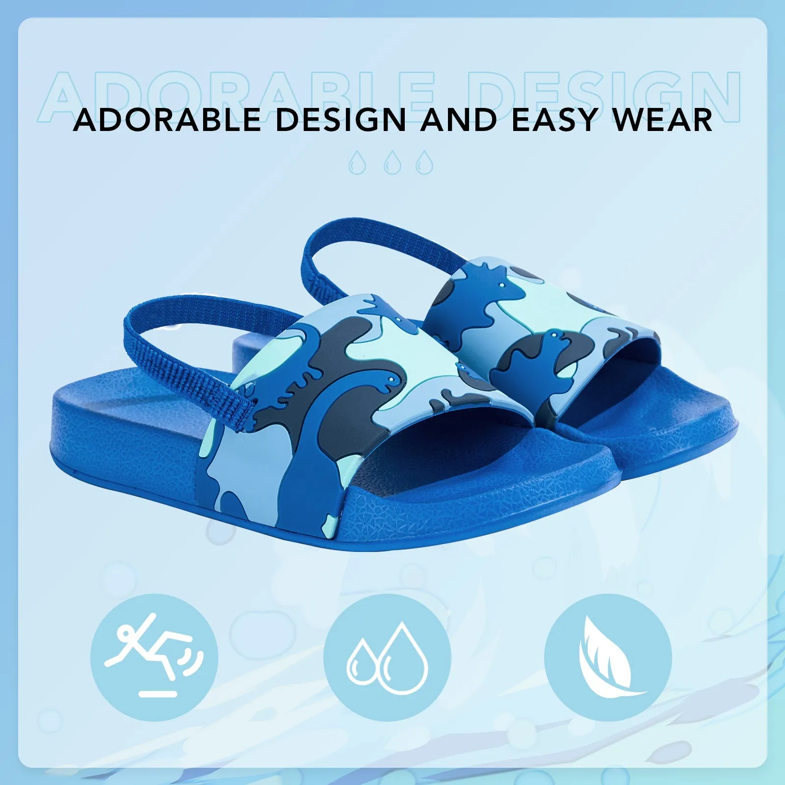 Blue Dinosaur Boys Water Shoes Beach Sandals