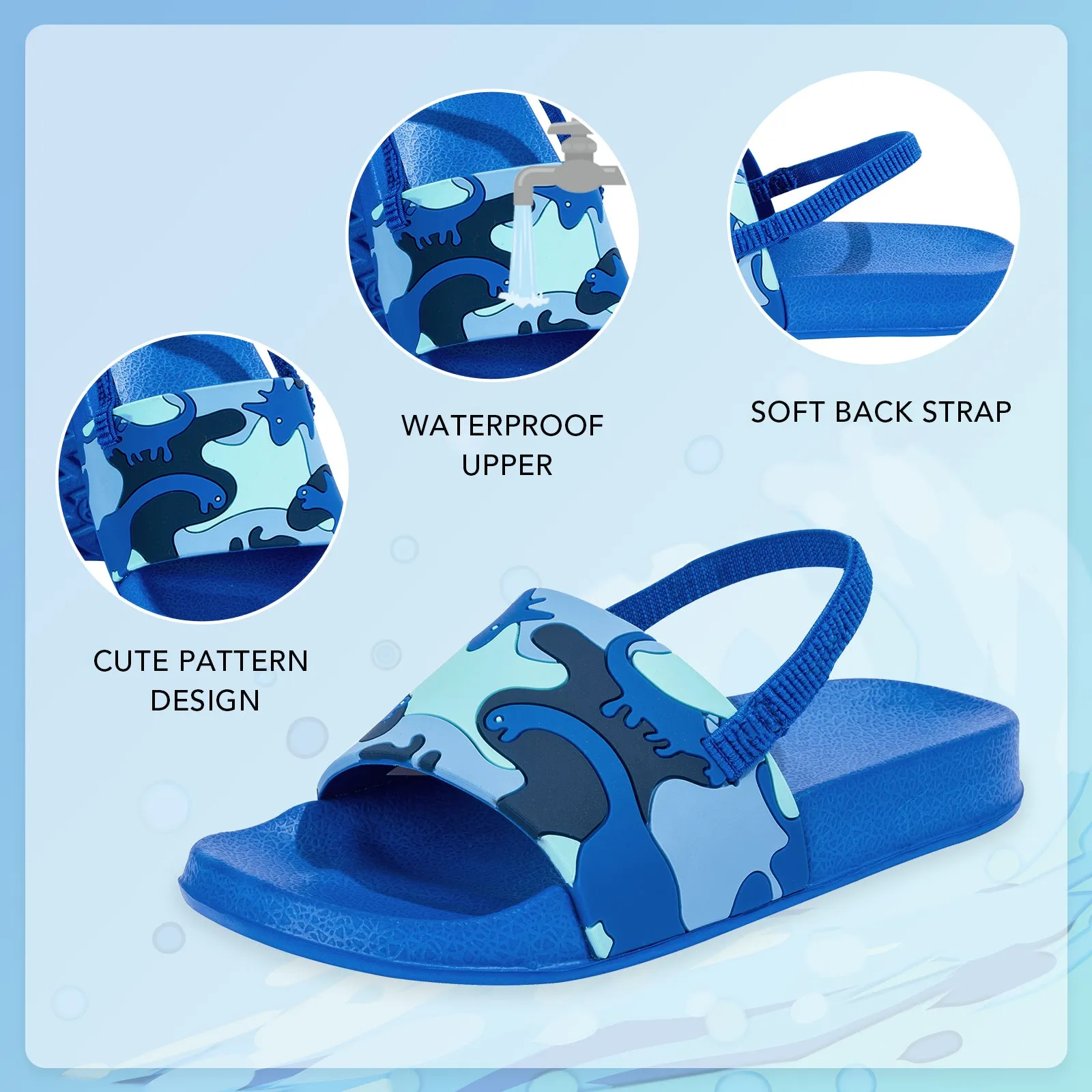 Blue Dinosaur Boys Water Shoes Beach Sandals