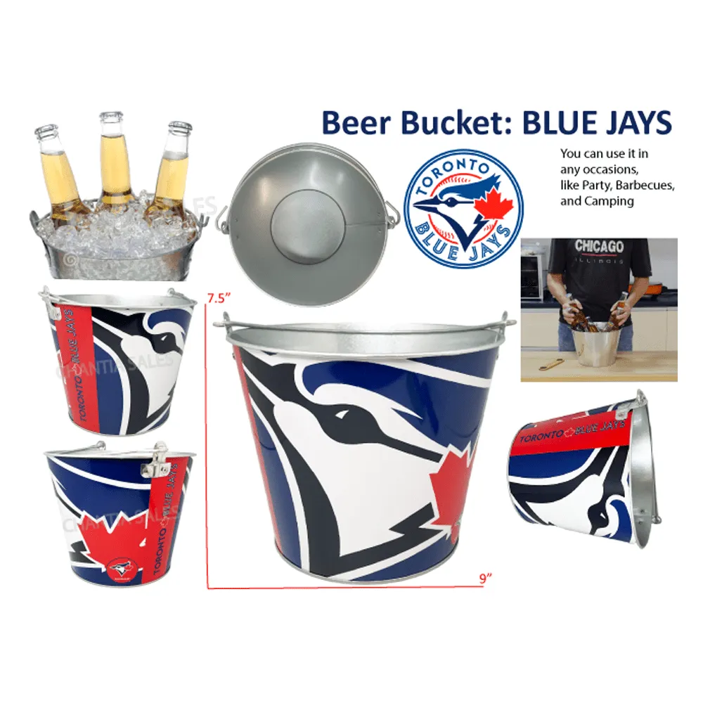 Blue Jays Galvanized Metal Bucket