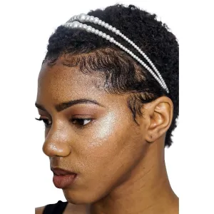 Brielle double strand pearl headband