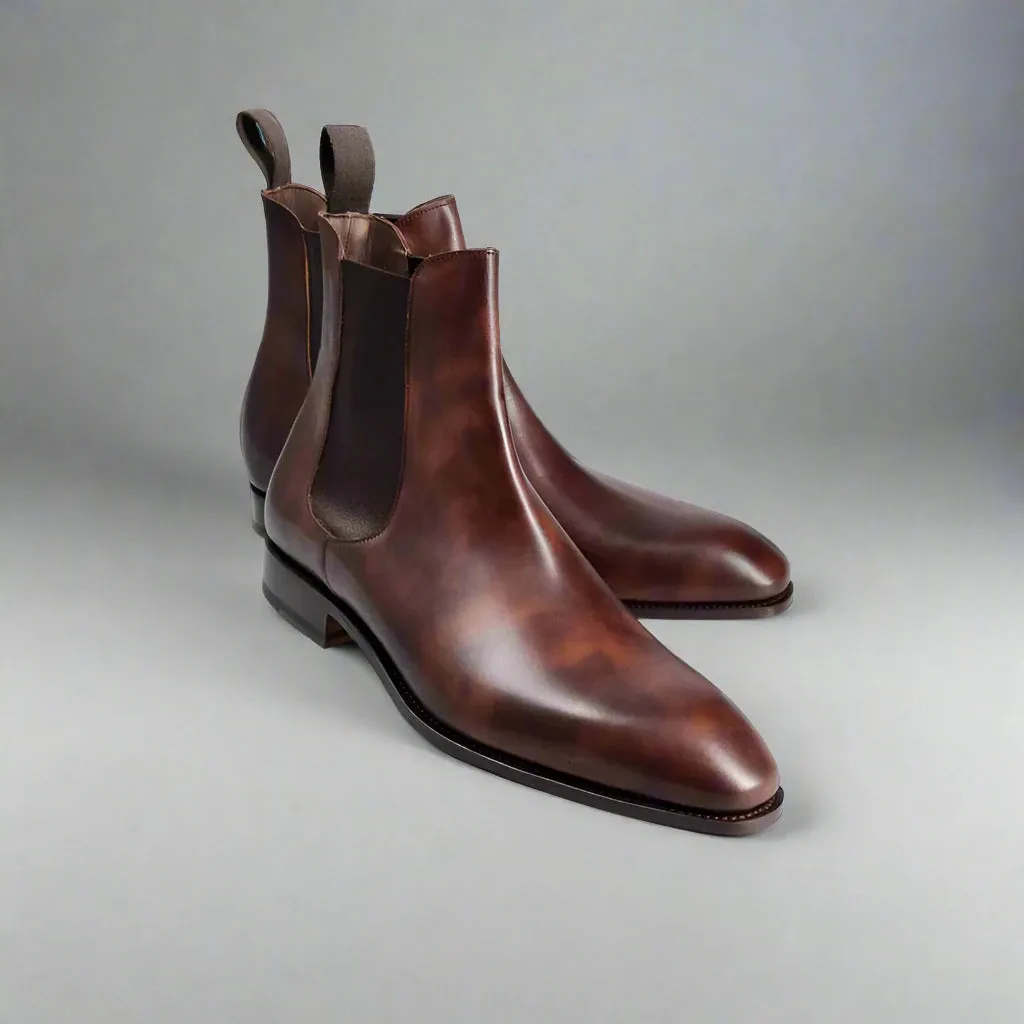 Brown Leather Teruel Slip On Chelsea Boots - Boots