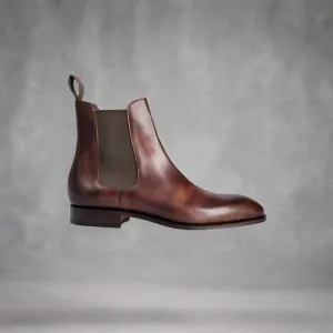 Brown Leather Teruel Slip On Chelsea Boots - Boots