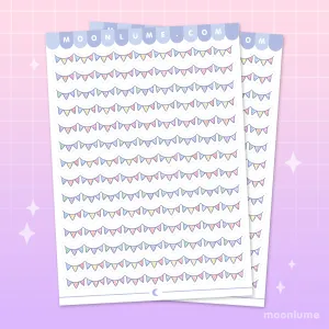 Bunting Banner Flag Dividers - matte vinyl sticker sheet