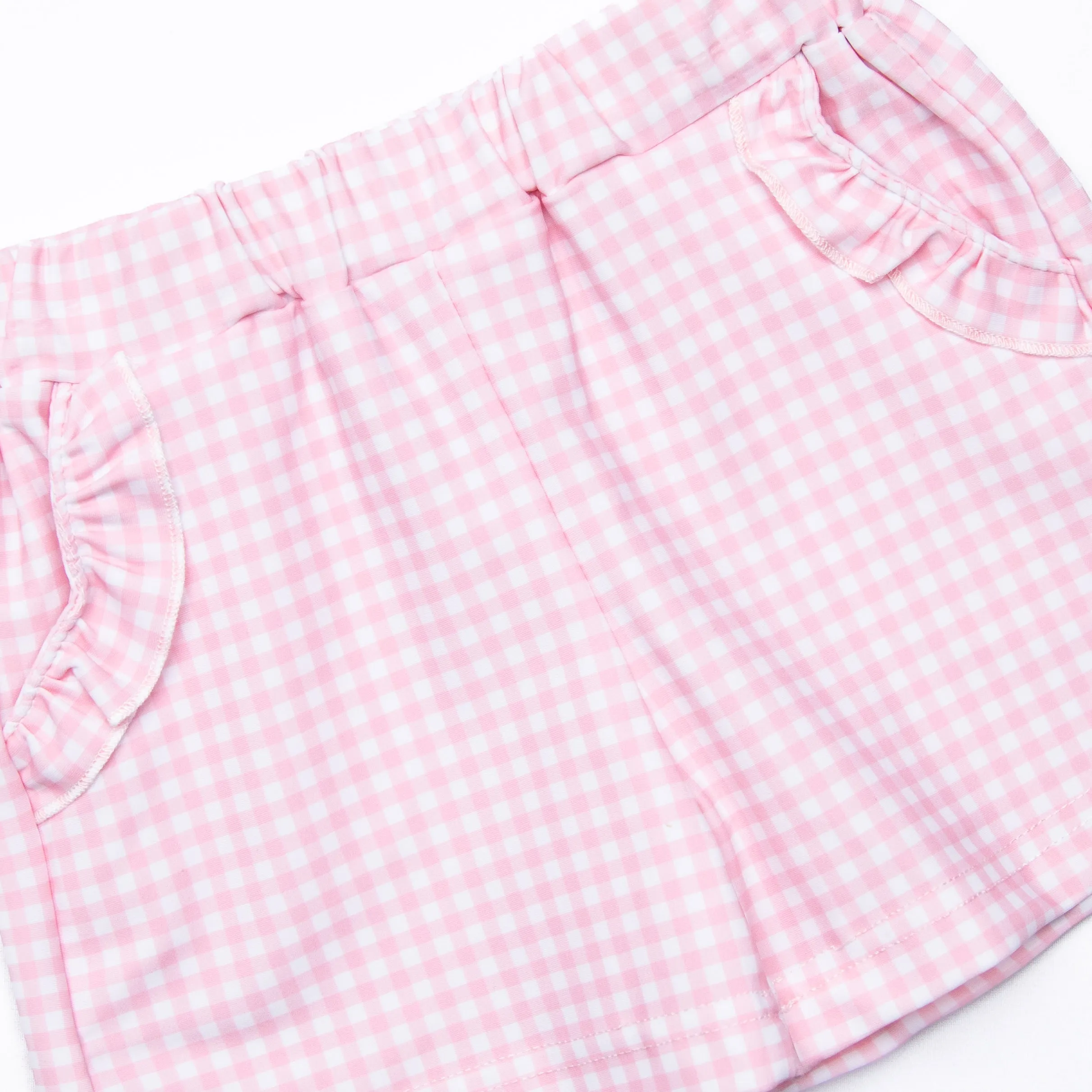 Caddy Cutie Embroidered Short Set, Pink