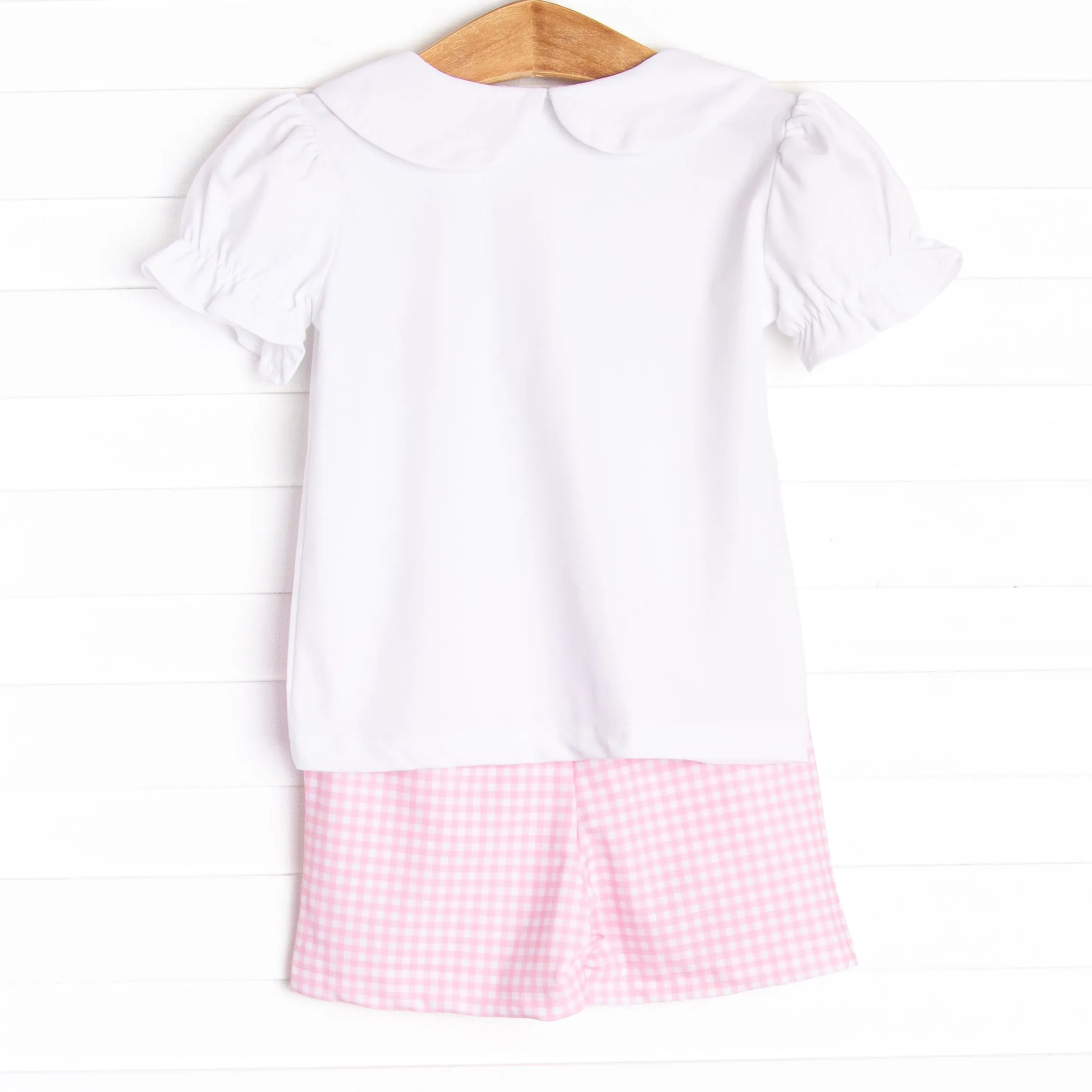 Caddy Cutie Embroidered Short Set, Pink
