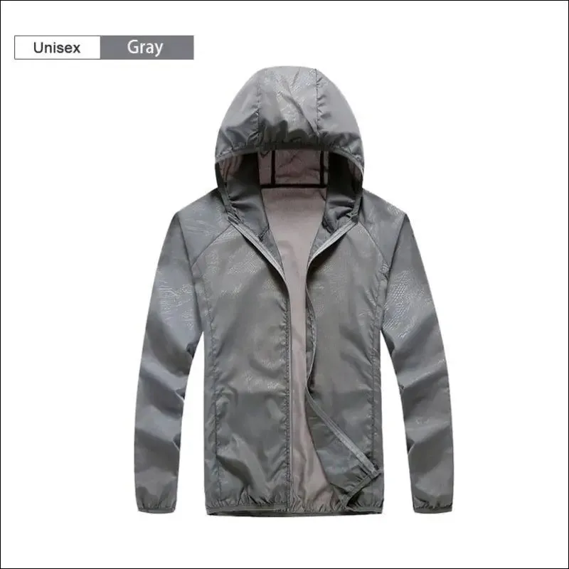 Camping rain jacket - waterproof sun protection windbreaker