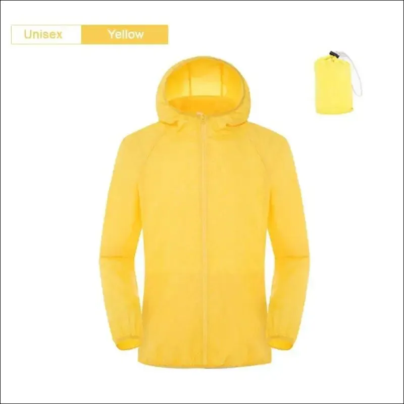 Camping rain jacket - waterproof sun protection windbreaker