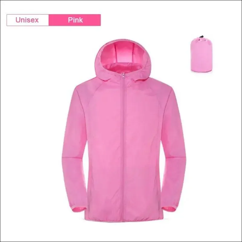 Camping rain jacket - waterproof sun protection windbreaker