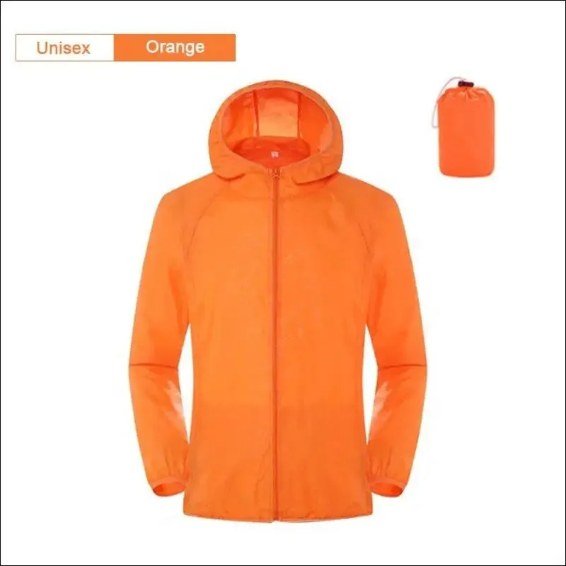 Camping rain jacket - waterproof sun protection windbreaker