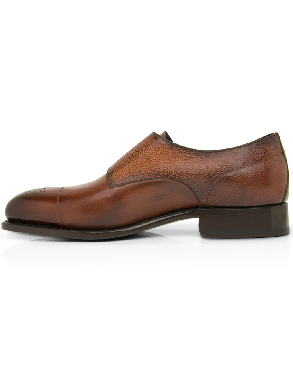 Caserta Double Monk Strap in Brown