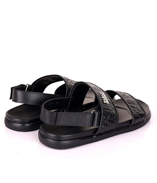 C.D Clip Buckle Sandals|Black