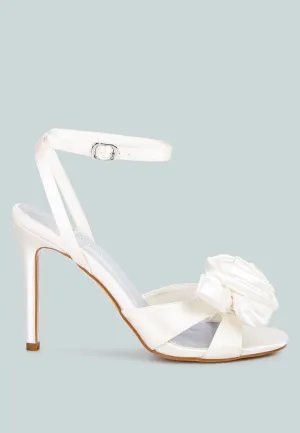 Chaumet Rose Bow Embellished Sandals By Ruw