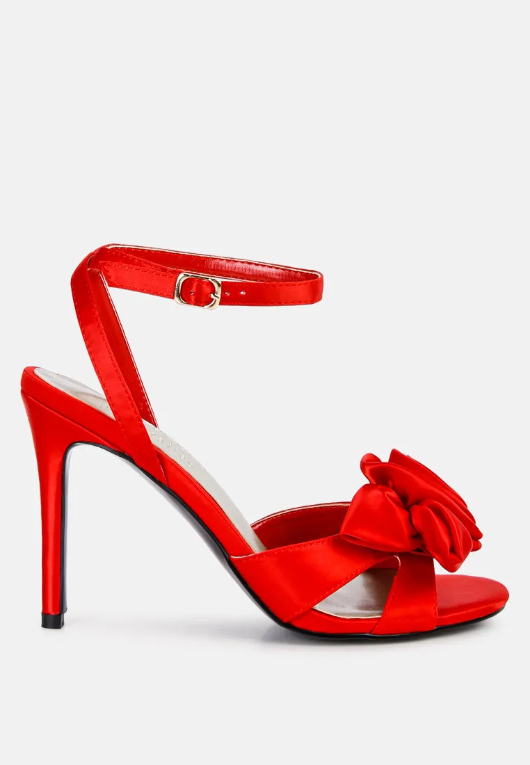 Chaumet Rose Bow Embellished Sandals By Ruw