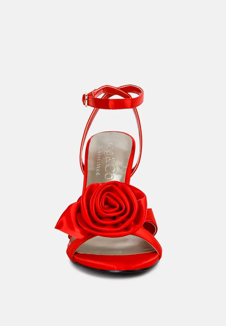 Chaumet Rose Bow Embellished Sandals By Ruw