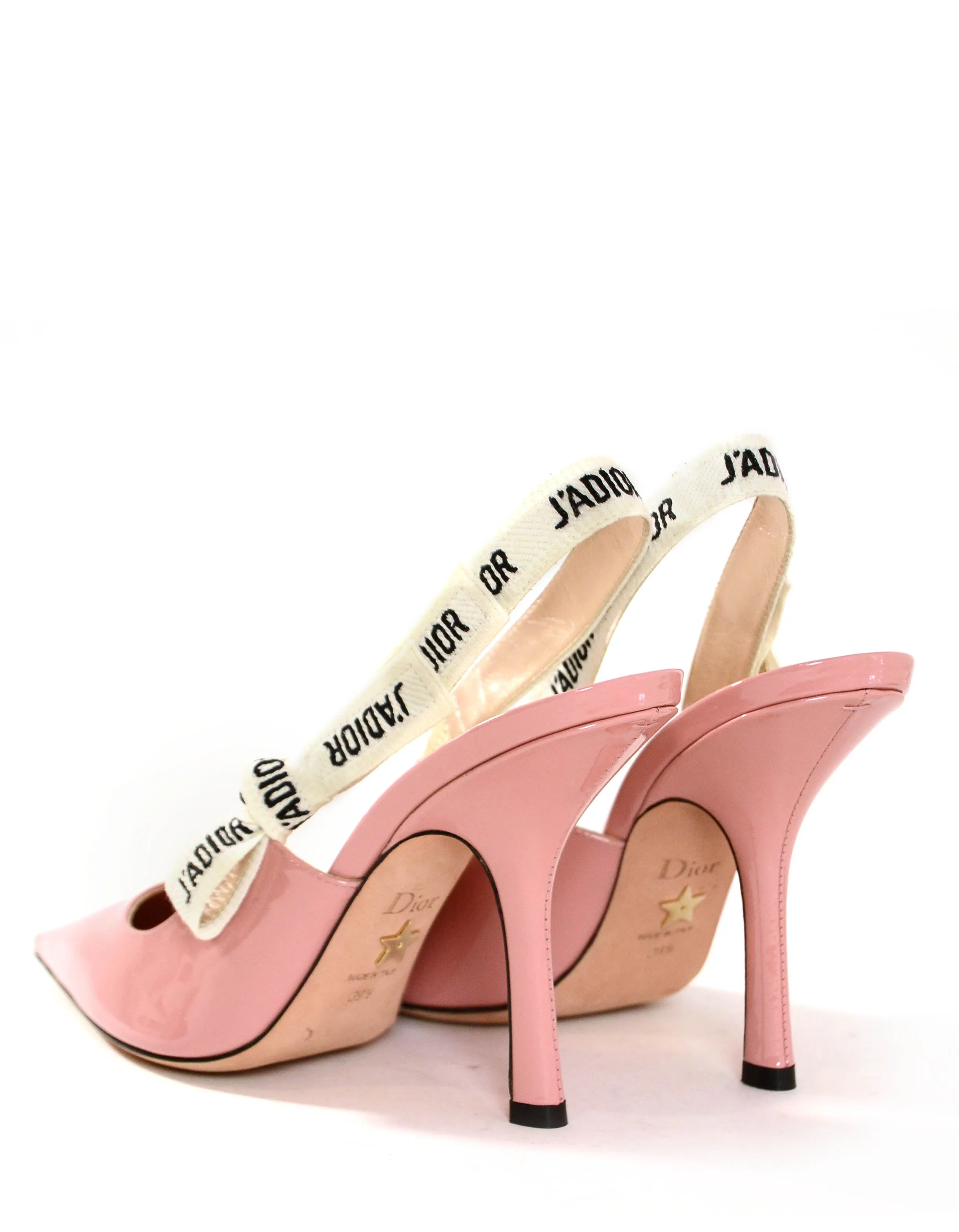 Christian Dior NEW Dusty Pink Patent J'ADIOR Slingback Pumps sz 39.5