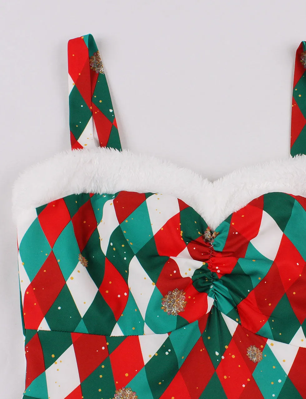 Christmas Green And Red Alice in Wonderland Inspired Playing Card Dress