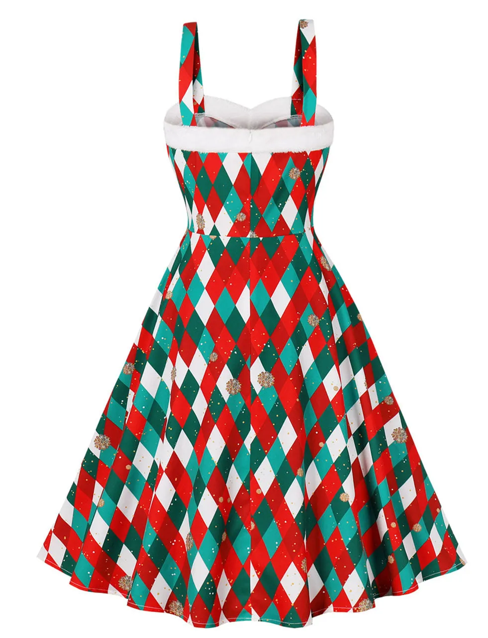 Christmas Green And Red Alice in Wonderland Inspired Playing Card Dress