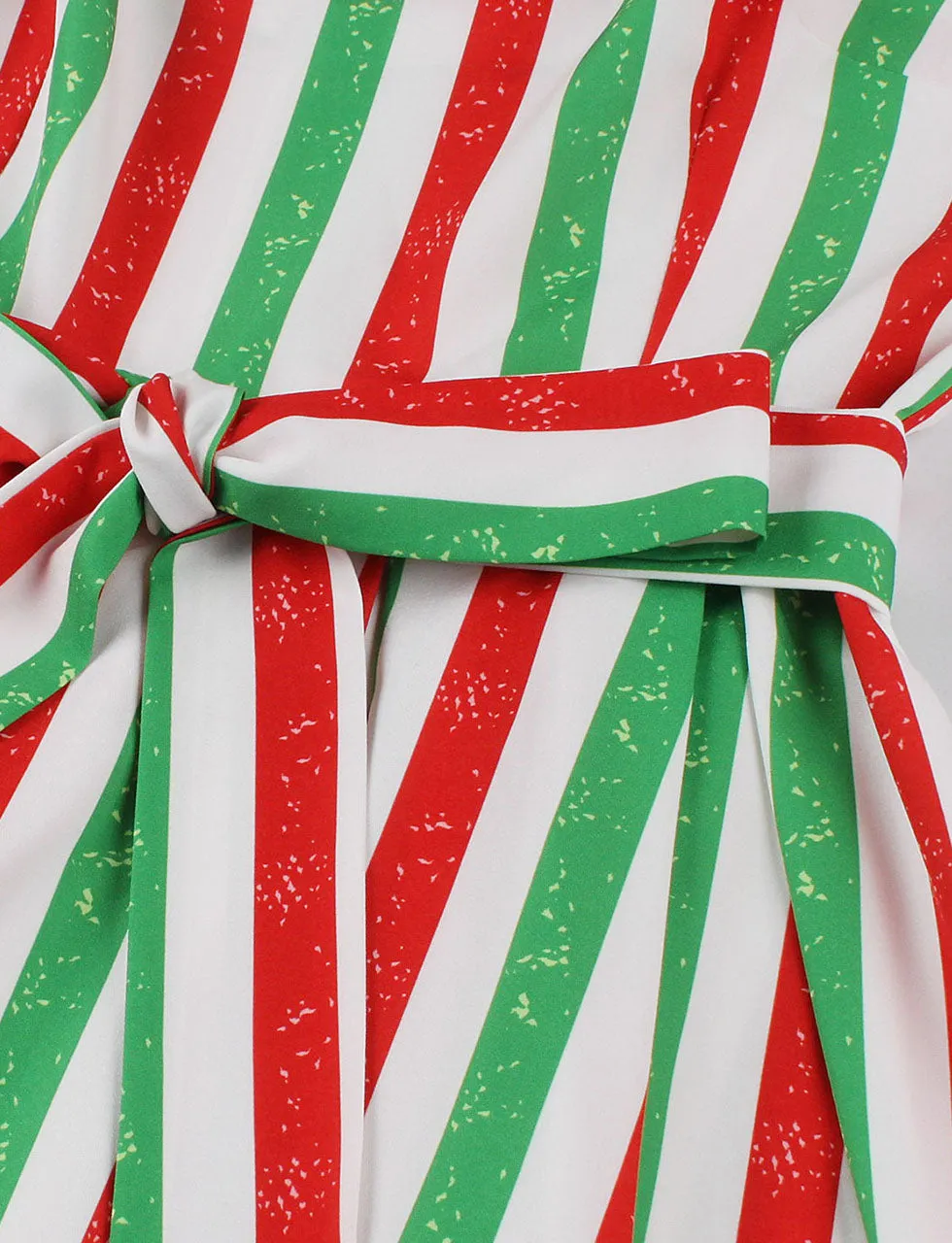 Christmas Green Spaghetti Strap Vintage Swing Dress