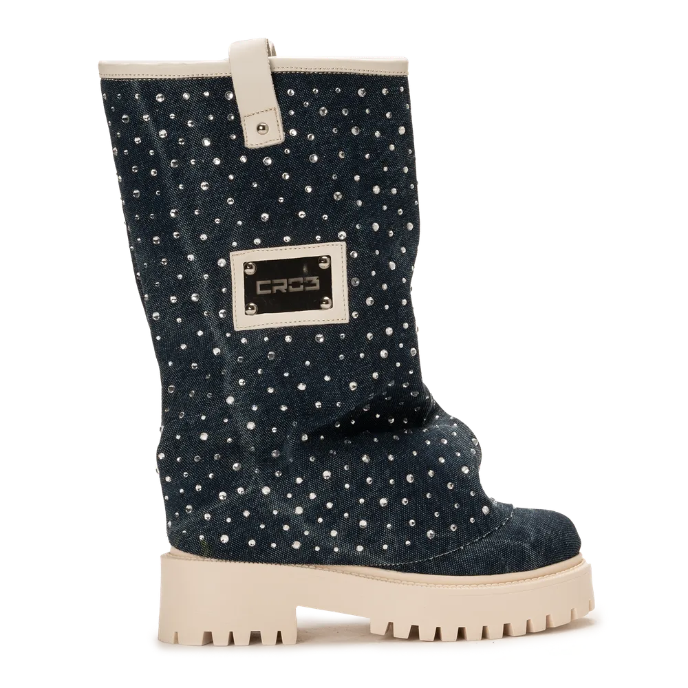 CHUNKY DIAMOND – Denim Blue Boots