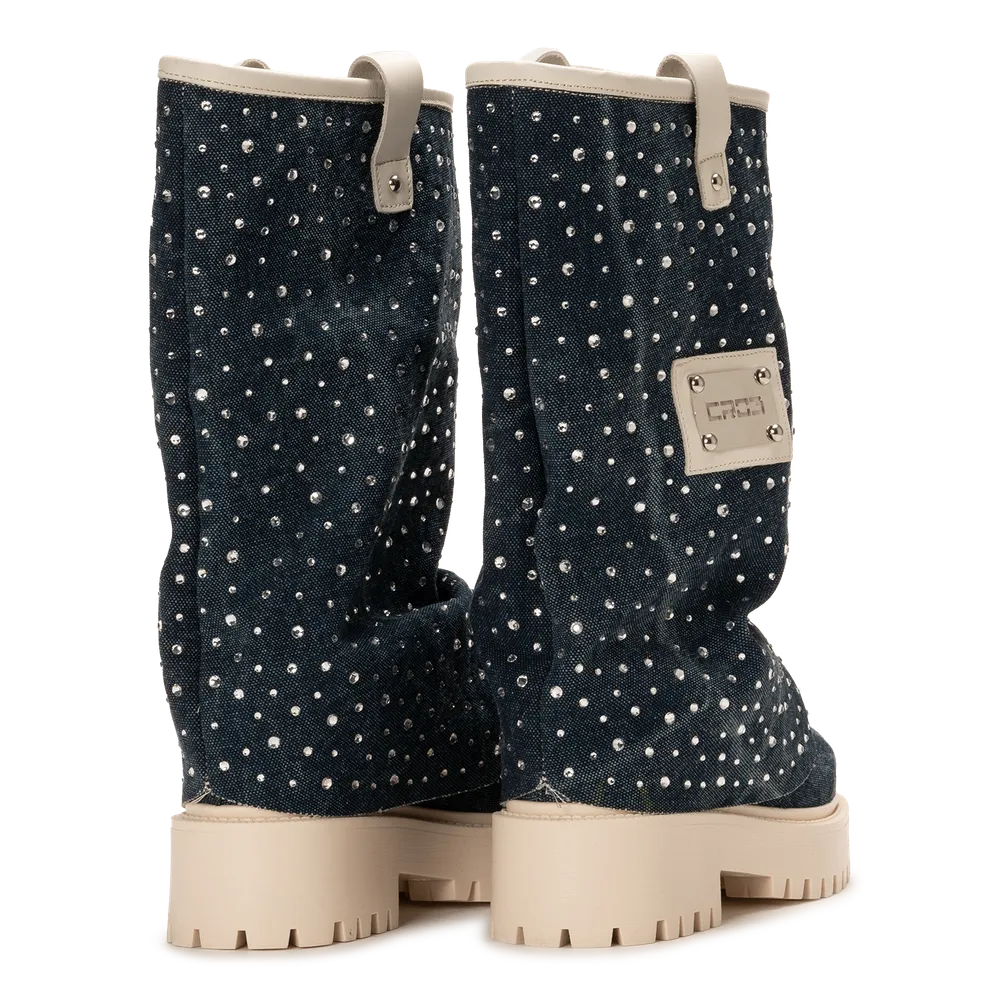 CHUNKY DIAMOND – Denim Blue Boots