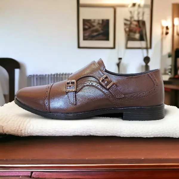 Clark Brown Monk Shoe