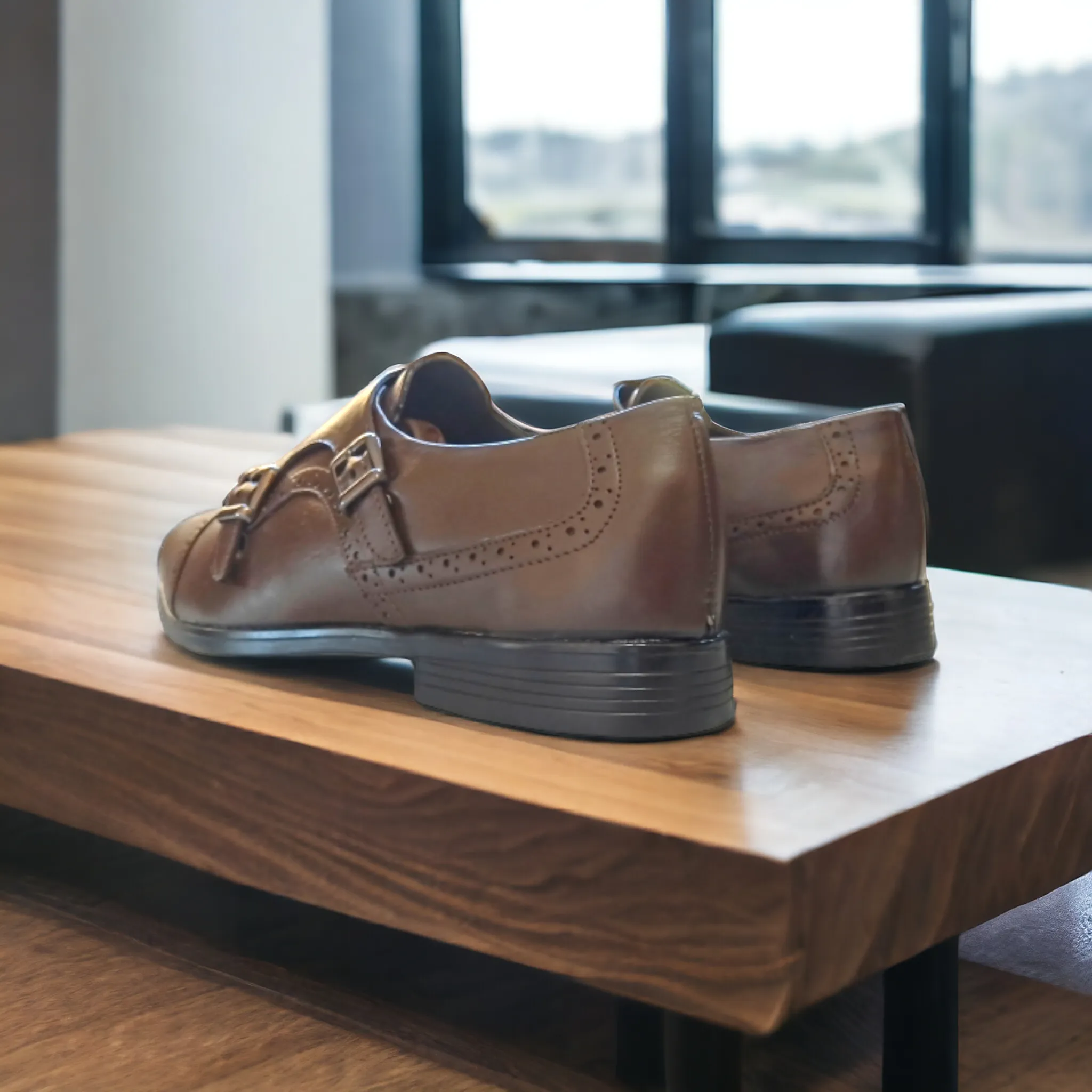 Clark Brown Monk Shoe