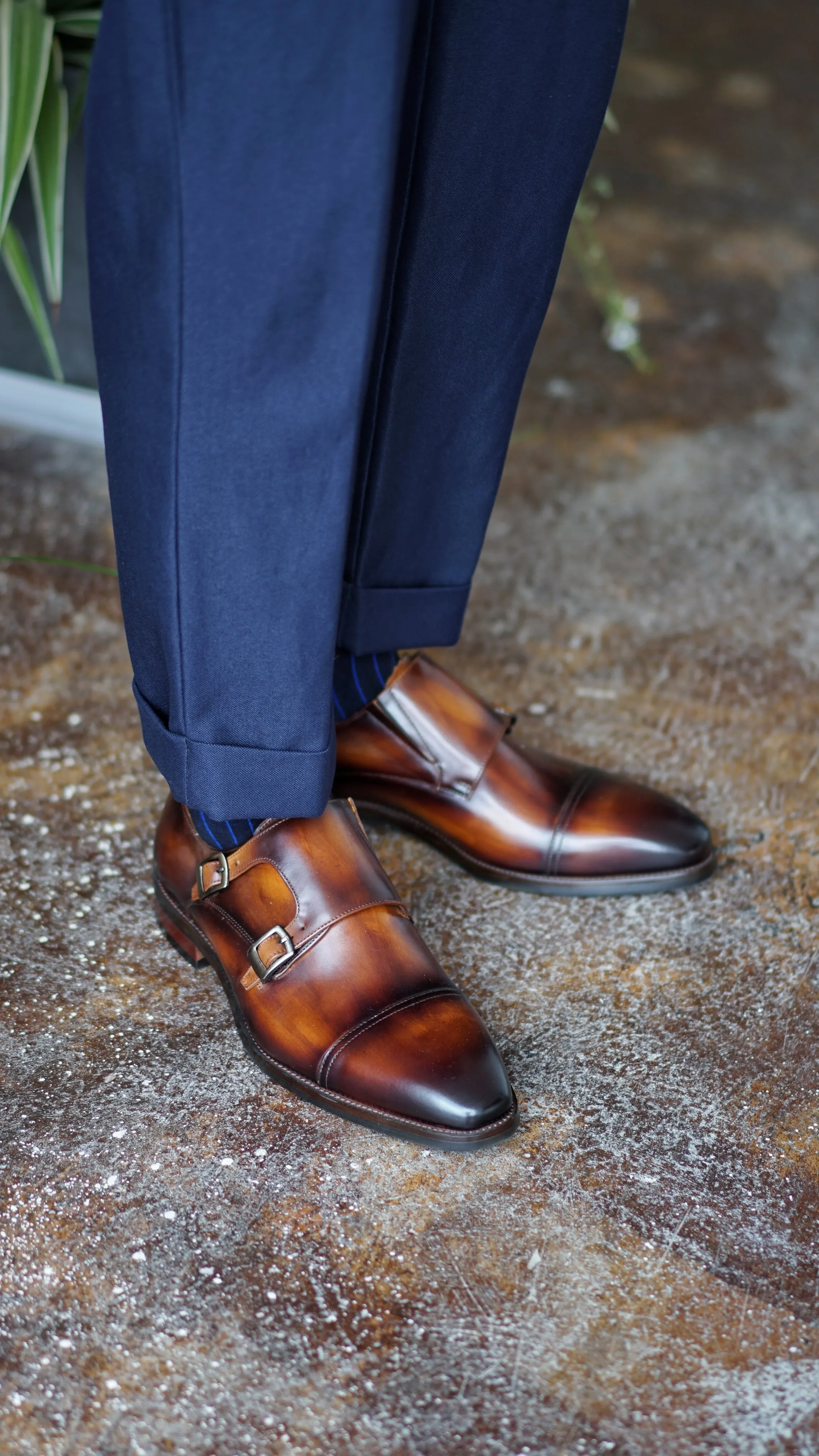 Classic Brown Monk Strap Loafers
