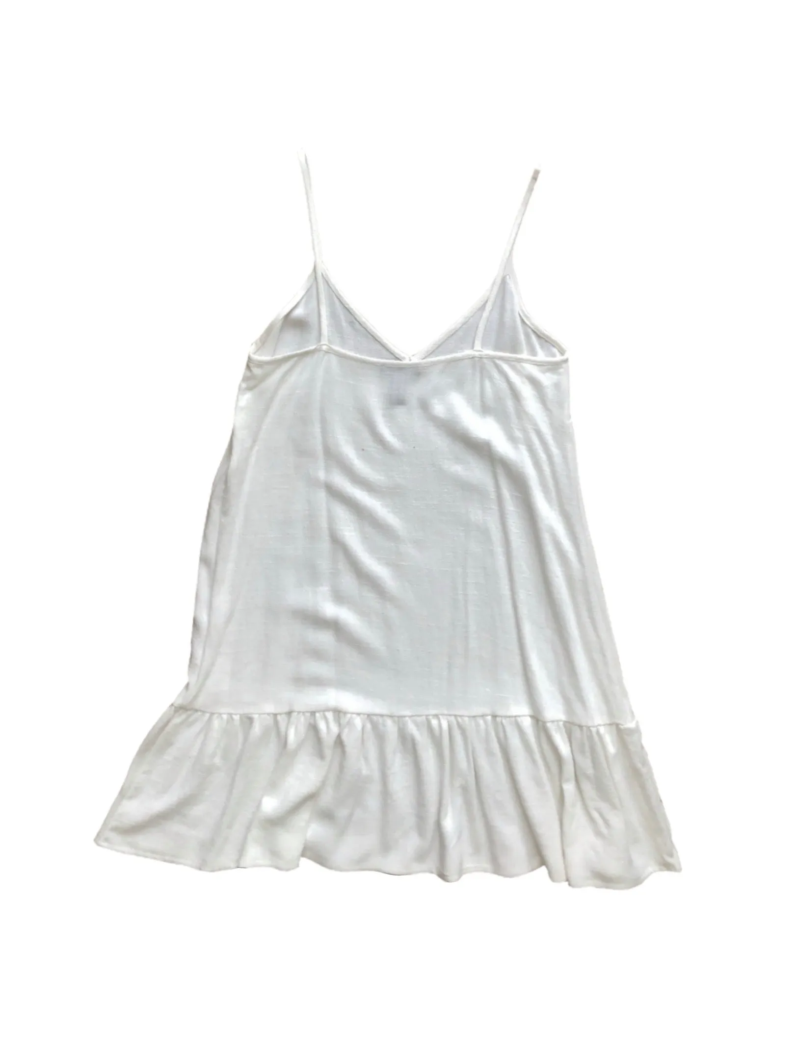 Daisy Dropped Waist Mini Dress - White