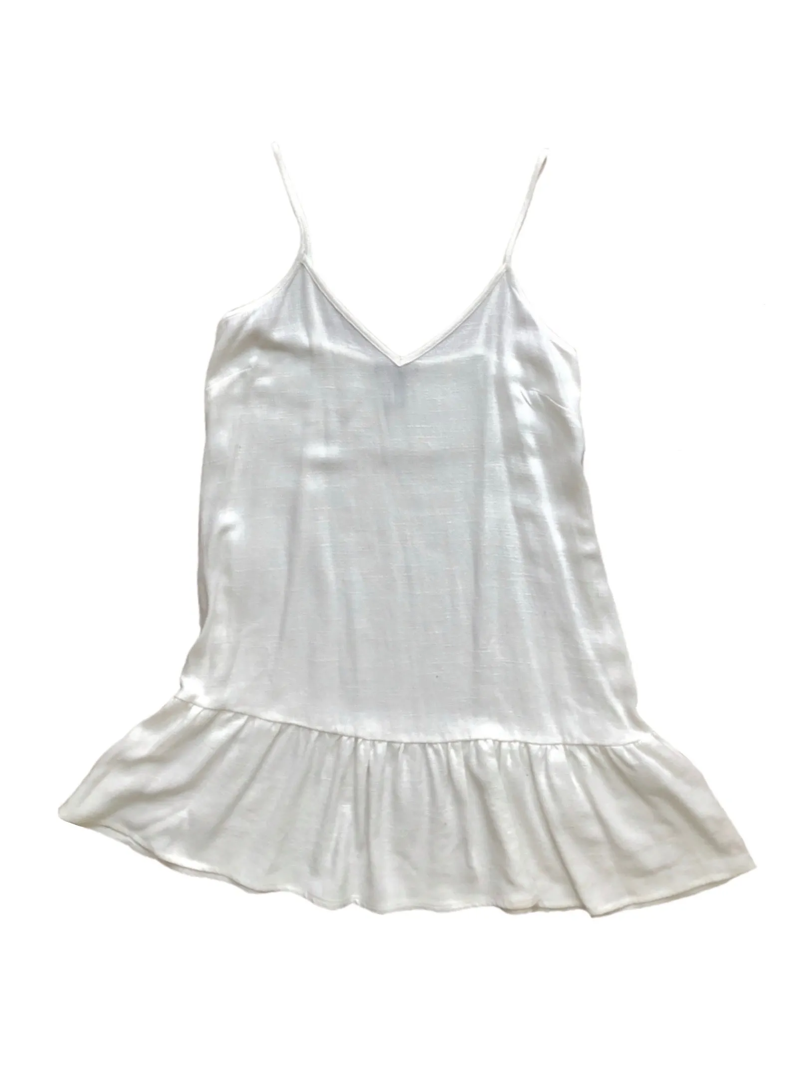 Daisy Dropped Waist Mini Dress - White